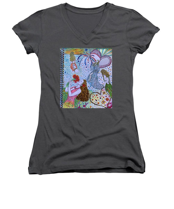 4th of July - Women's V-Neck